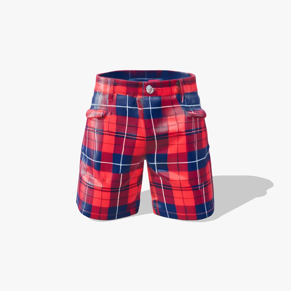 Plaid Shorts Model Pack for Character Design